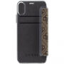 Denk dat Charms Book 4G case 4G case voor iPhone X - Bruin