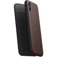 Nomad Folio lederen koffer met Nomad Folio-leren hoesje Apple iPhone XS Max. - Bruin