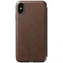 Nomad Folio lederen koffer met Nomad Folio-leren hoesje Apple iPhone XS Max. - Bruin
