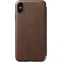 Nomad Folio Lederen Tri-Fold Case voor Apple iPhone XS Max. - Bruin