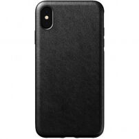 Nomad Robuust lederen hoesje met robuuste lederen behuizing voor Apple iPhone XS Max. - zwart