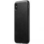 Nomad Robuust lederen hoesje met robuuste lederen behuizing voor Apple iPhone XS Max. - zwart