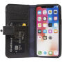 Gedecodeerde lederen portemonnee voor Apple iPhone X - zwart