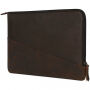 Decoded Waxed Slim leren tas voor iPad Pro 12,9" / MacBook do 14" - bruin