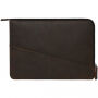 Decoded Waxed Slim leren tas voor iPad Pro 12,9" / MacBook do 14" - bruin