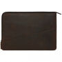 Decoded Waxed Slim leren tas voor MacBook Pro 15" - bruin