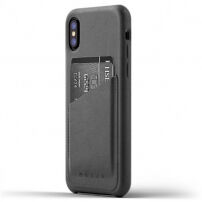 Mujjo volleren portemonneehoes voor Apple iPhone X - grauw
