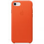 Originele Apple lederen koffer voor iPhone 8 / 7 - fel oranje