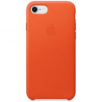 Originele Apple lederen koffer voor iPhone 8 / 7 - fel oranje