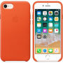 Originele Apple lederen koffer voor iPhone 8 / 7 - fel oranje