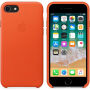 Originele Apple lederen koffer voor iPhone 8 / 7 - fel oranje