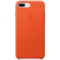 Originele Apple lederen koffer voor iPhone 8 Plus / 7 Plus - fel oranje