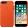 Originele Apple lederen koffer voor iPhone 8 Plus / 7 Plus - fel oranje