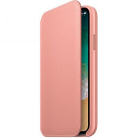 Origineel Apple Folio lederen koffer voor iPhone X - lichtroze
