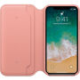 Origineel Apple Folio lederen koffer voor iPhone X - lichtroze
