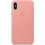 Originele Apple lederen koffer voor iPhone X - lichtroze