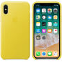 Originele Apple lederen koffer voor iPhone X - lentegeel