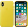 Originele Apple lederen koffer voor iPhone X - lentegeel