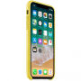 Originele Apple lederen koffer voor iPhone X - lentegeel