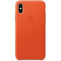 Originele Apple lederen koffer voor iPhone X - fel oranje
