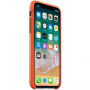 Originele Apple lederen koffer voor iPhone X - fel oranje