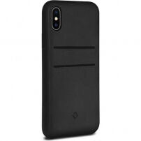Twaalf Zuiden Ontspannen Leren Clip lederen koffer voor iPhone X - zwart