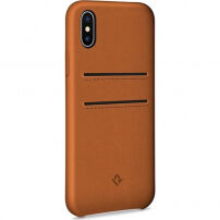 Twaalf Zuiden Ontspannen Leren Clip lederen koffer voor iPhone X - Bruin