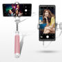 JOYROOM selfie stick met bekabelde trekker voor iPhone - rozig