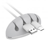 Elegante kabelopberger voor iPhone - grauw