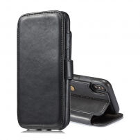 2in1 retro uitneembare koffer voor iPhone X / XS - zwart