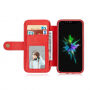 2in1 retro uitneembare koffer voor iPhone X / XS - rood