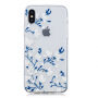 Kunststof deksel voor iPhone X / XS - witte bloemen