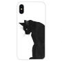 Zachte hoes voor iPhone X / XS - zwarte kat