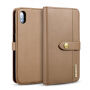2in1 afneembare flip case voor iPhone XS Max. - Bruin