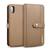 2in1 afneembare flip case voor iPhone XS Max. - Bruin