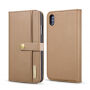 2in1 afneembare flip case voor iPhone XS Max. - Bruin