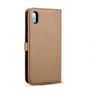 2in1 afneembare flip case voor iPhone XS Max. - Bruin