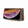 2in1 afneembare flip case voor iPhone XS Max. - Bruin