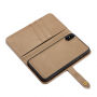 2in1 afneembare flip case voor iPhone XS Max. - Bruin