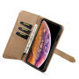2in1 afneembare flip case voor iPhone XS Max. - Bruin