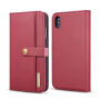2in1 afneembare flip case voor iPhone XS Max. - rood