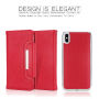 2in1 uitneembare PU lederen hoes voor iPhone XS Max. - rood