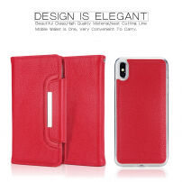 2in1 uitneembare PU lederen hoes voor iPhone XS Max. - rood