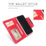 2in1 uitneembare PU lederen hoes voor iPhone XS Max. - rood