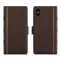 2in1 uitneembare "Boeken" koffer voor iPhone XS Max. - Bruin