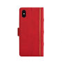 2in1 uitneembare "Boeken" koffer voor iPhone XS Max. - rood