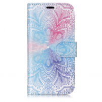 2in1 afneembare koffer voor iPhoneXS Maximum - lichtblauwe bloem