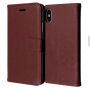 2in1 Beschermende Verwijderbare Flip Case voor Apple iPhone XS - bruin