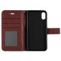 2in1 Beschermende Verwijderbare Flip Case voor Apple iPhone XS - bruin