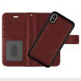 2in1 Beschermende Verwijderbare Flip Case voor Apple iPhone XS - bruin